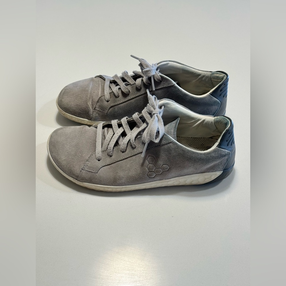 Vivobarefoot Geo Court Eco Women's US 9 EU 40L Minimalist Shoes Gray Suede - Picture 2 of 10